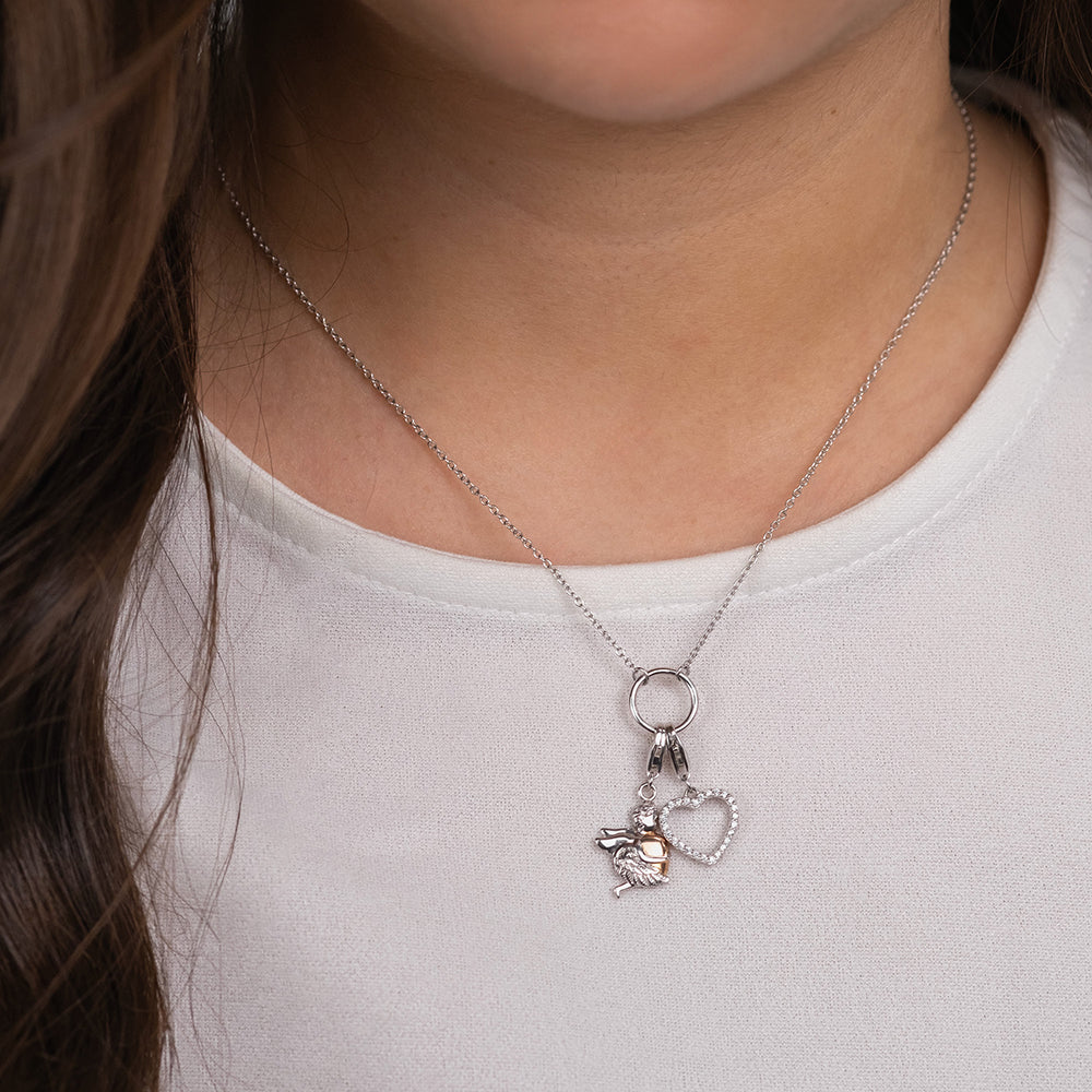 Charm 925er Silber Herz mit Zirkonia