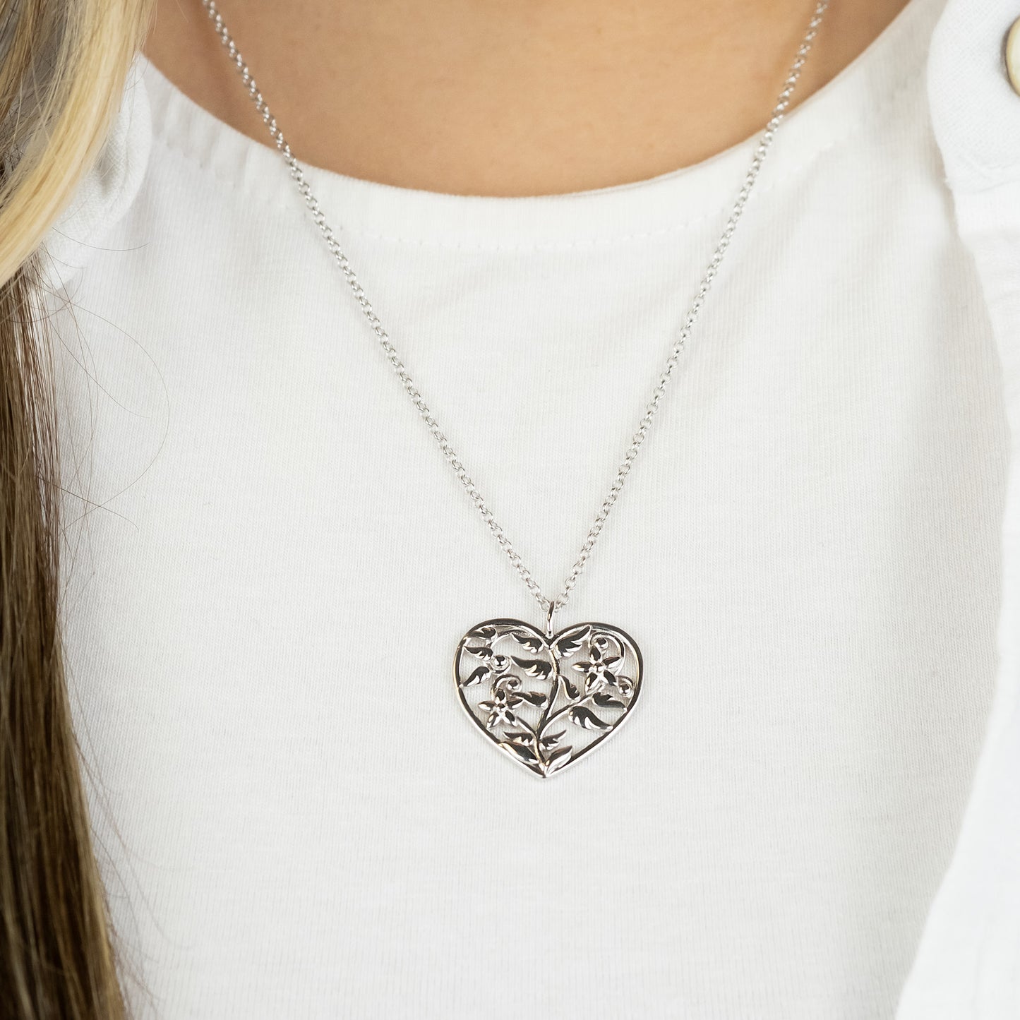 Halskette 925er Silber Flügelbaum