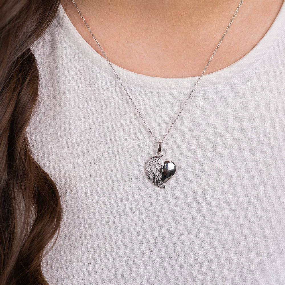 Anhänger 925er Silber Herzflügel