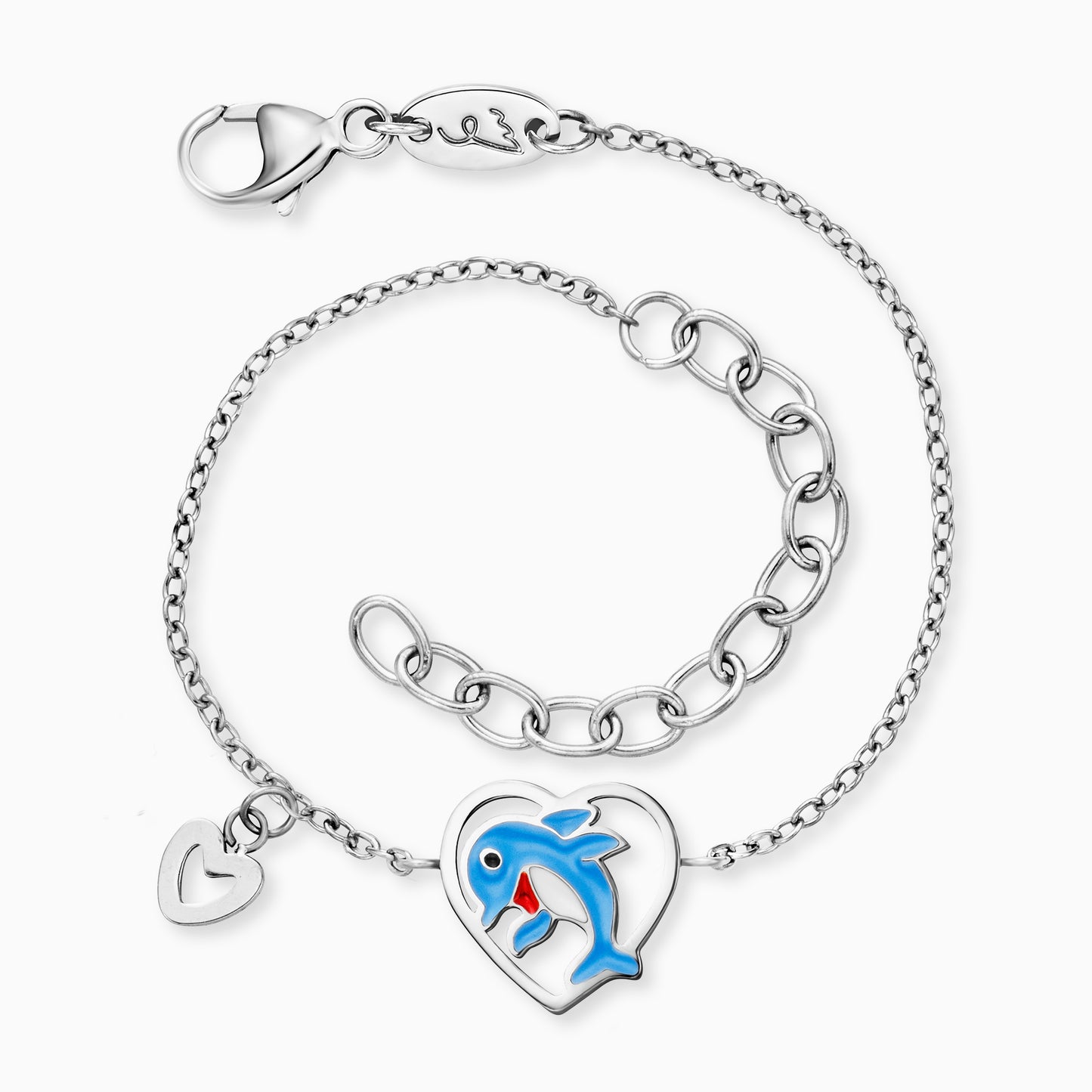 Kinder Armband Edelstahl Delfin mit Emaille