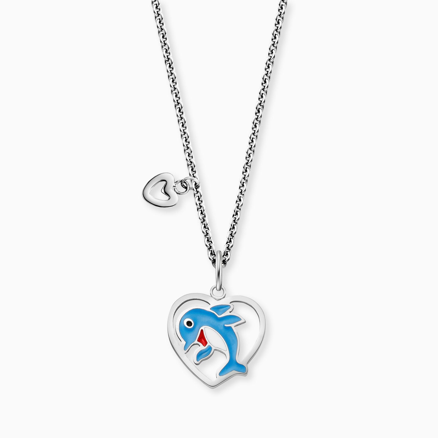 Kinder Halskette Delfin Edelstahl mit Emaille