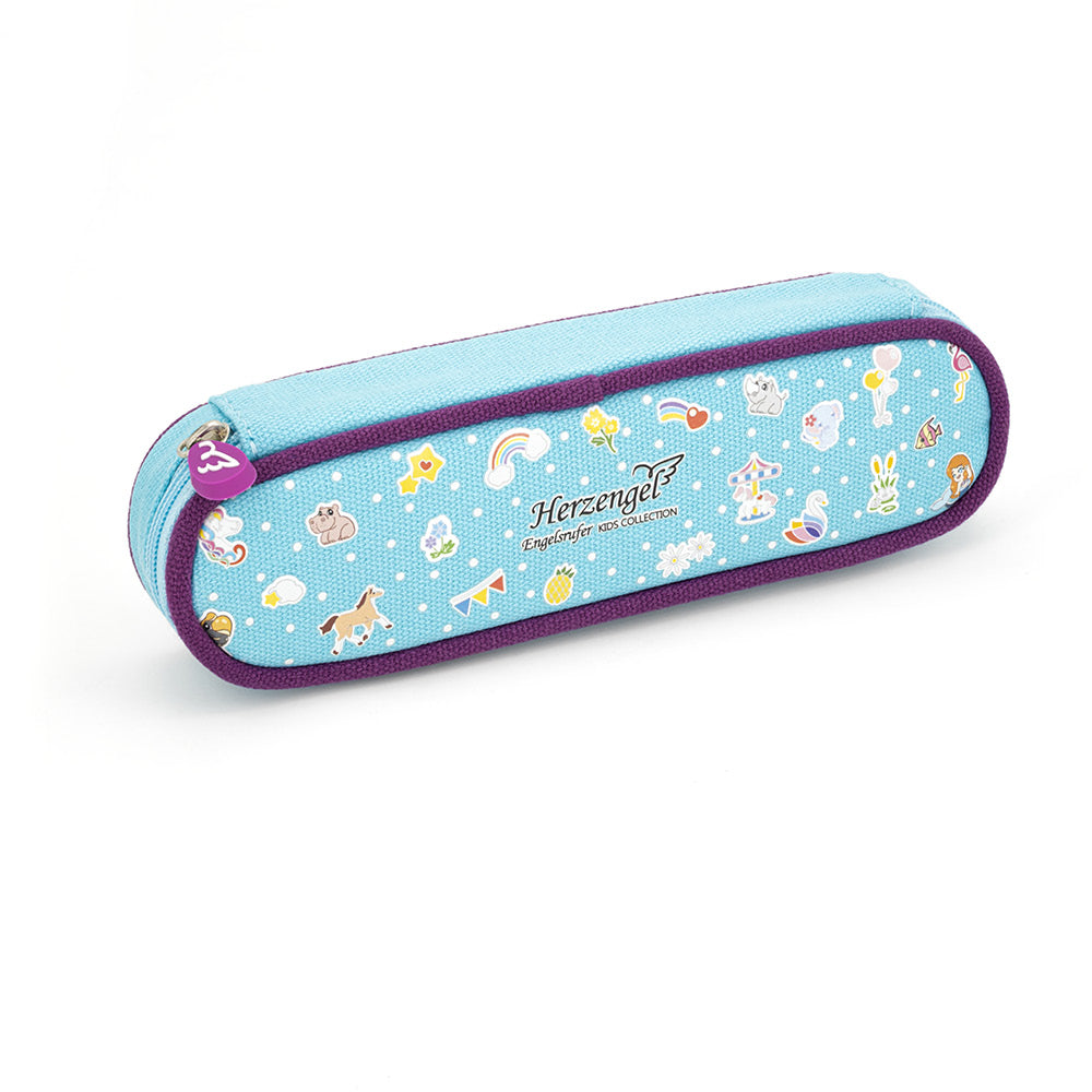 Herzengel Kinder Uhr Flamingo für Mädchen inkl. Schlampermäppchen