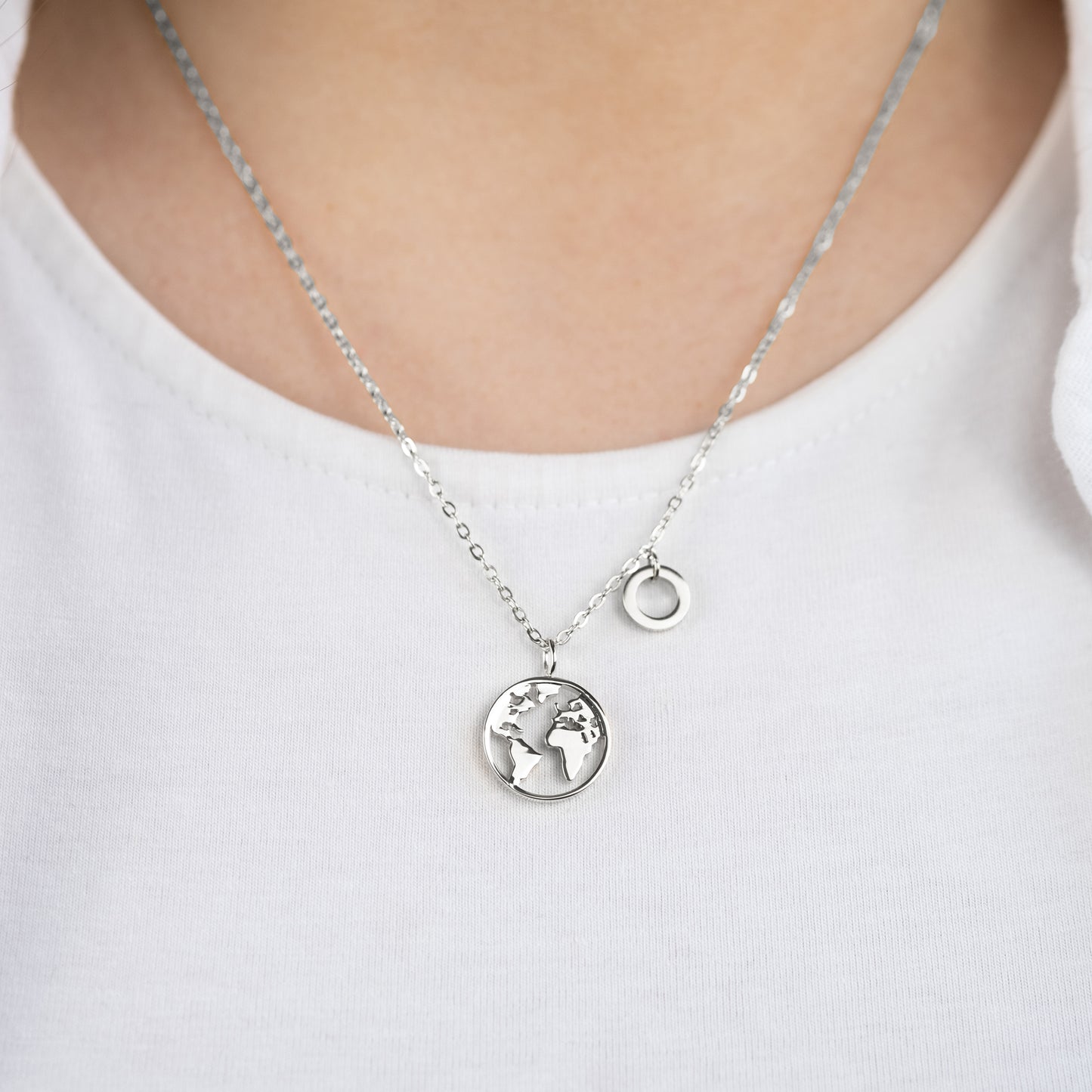 Grußkarte Ocean mit Halskette Edelstahl Silber