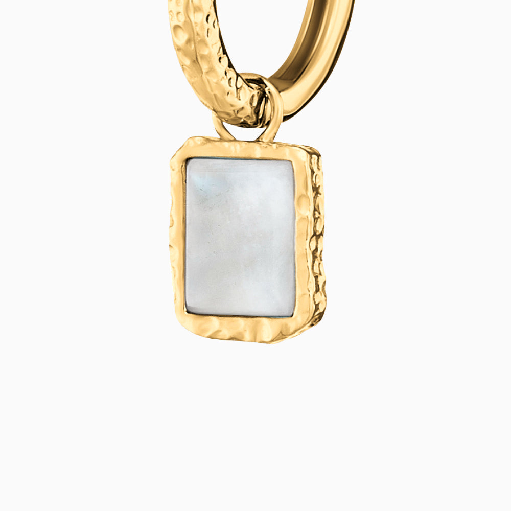 Creole 925er Silber Pure Moon Gold mit Mondstein