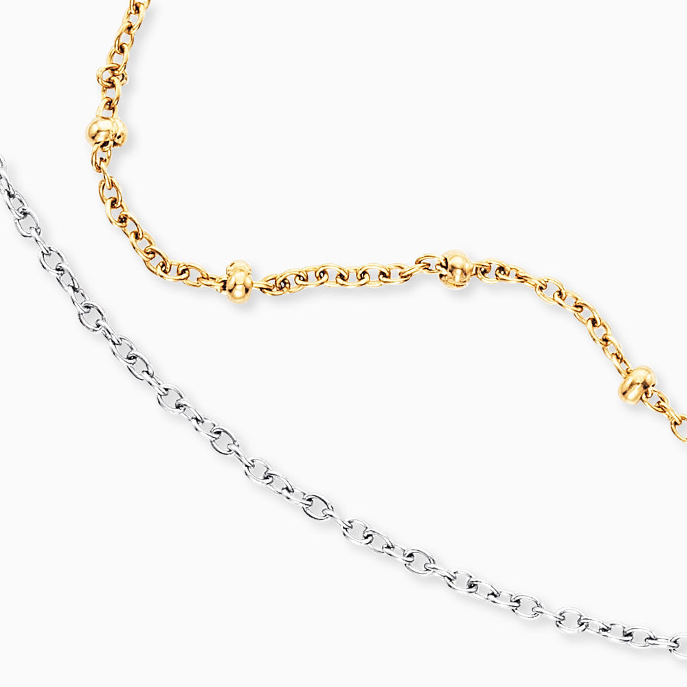 Fußkette Edelstahl Moonlight Bicolor