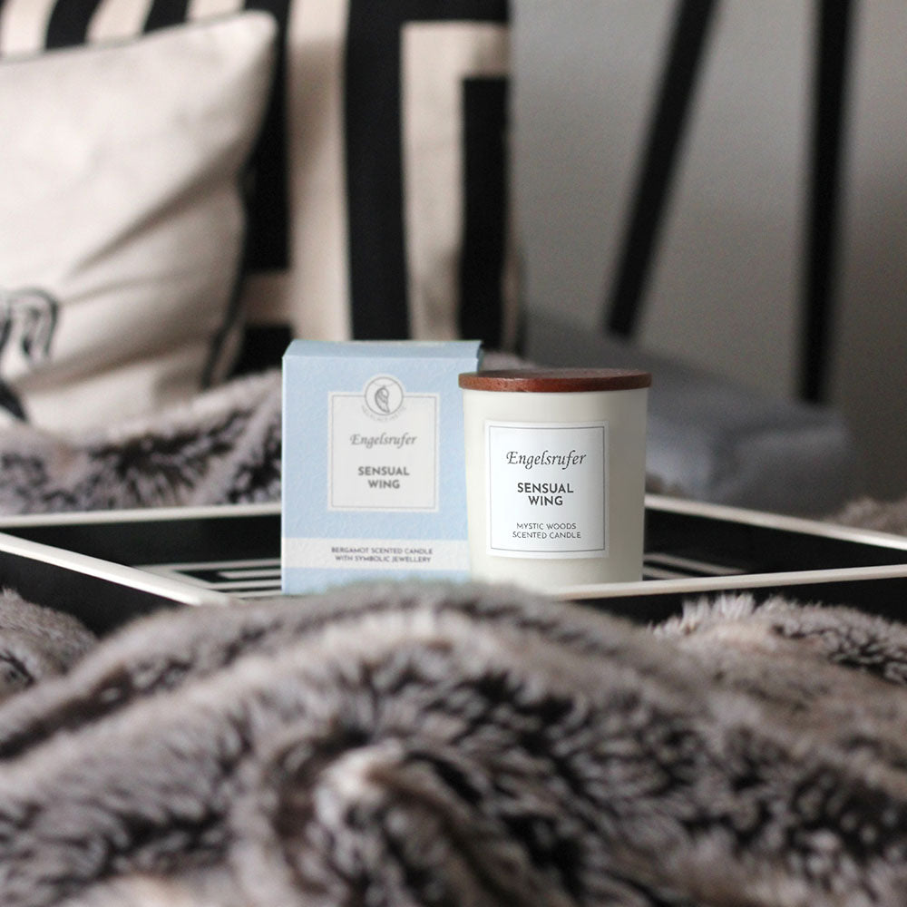 Schmuckkerze Sensual Wing mit Armband Schmuckstück Engelsflügel