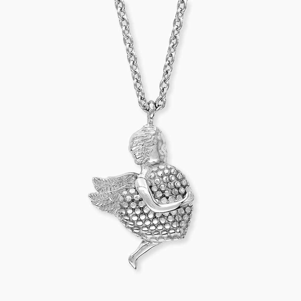 Halskette 925er Silber Schutzengel Herz