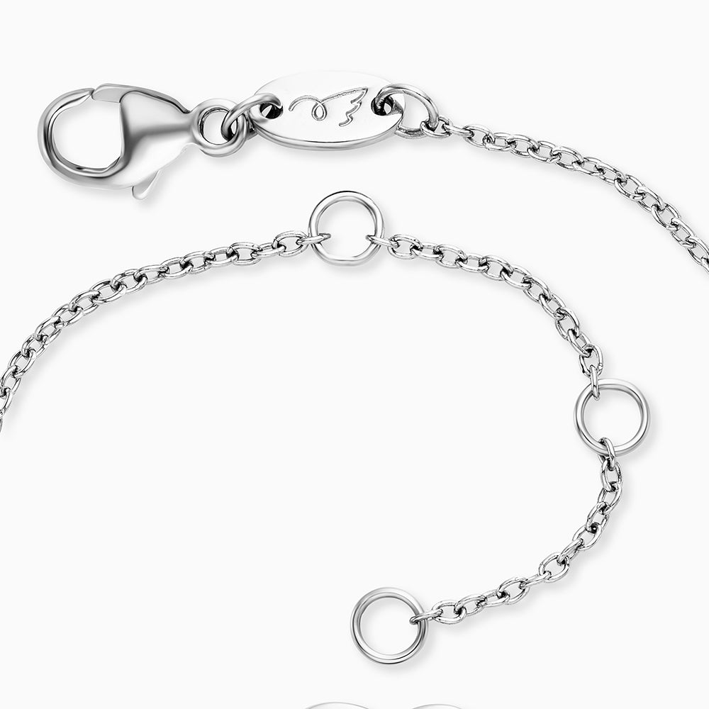 Kinder Armband 925er Silber Katze mit Emaille