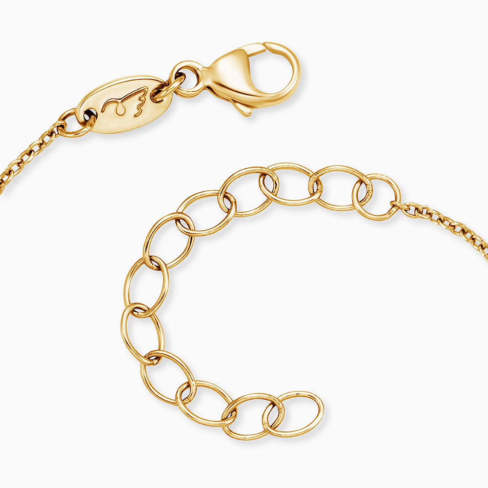 Kinder Armband 925er Silber mit Herzflügel Gold