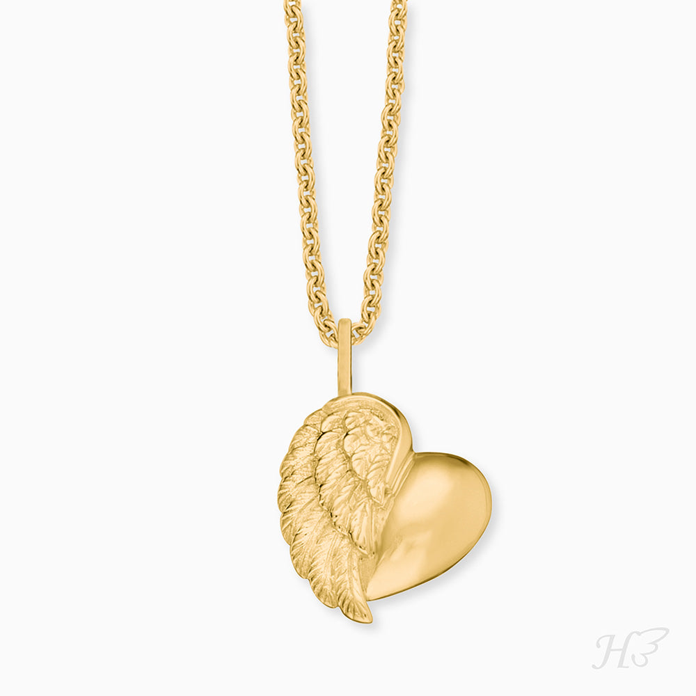 Kinder Halskette 925er Silber Flügel Gold