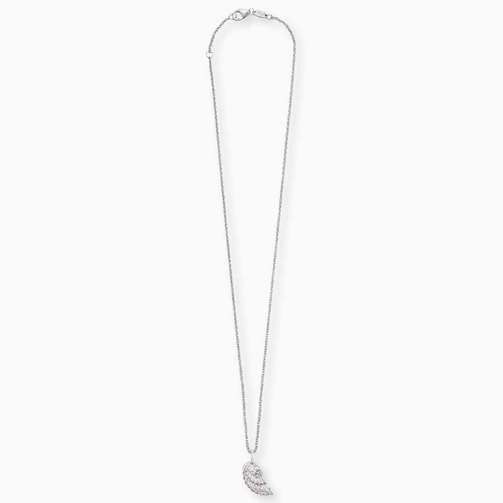 Kinder Halskette 925er Silber Flügel mit Zirkonia
