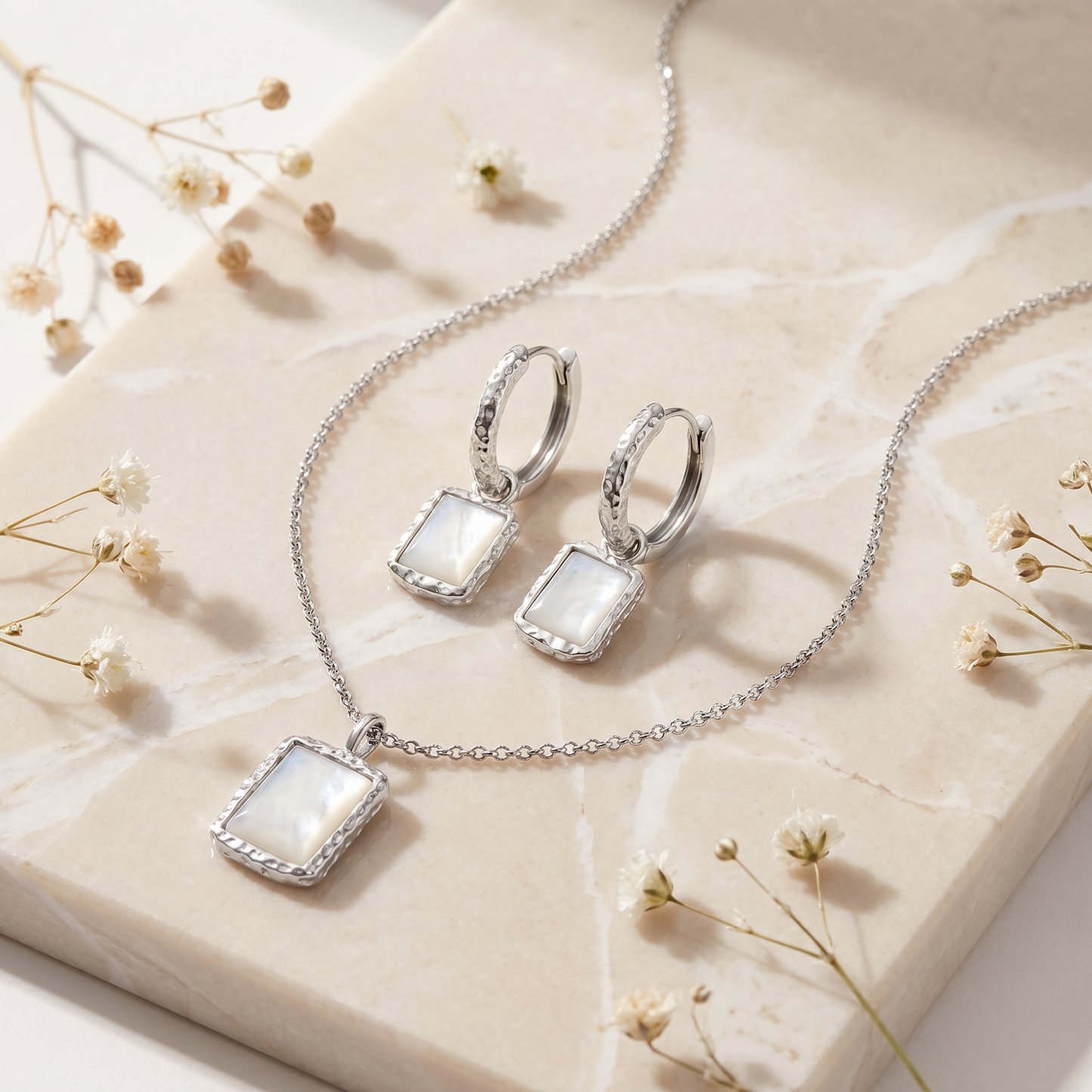 Halskette 925er Silber Pure Moon mit Mondstein