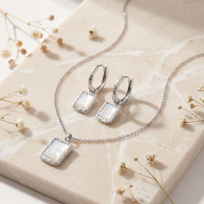 Halskette 925er Silber Pure Moon mit Mondstein