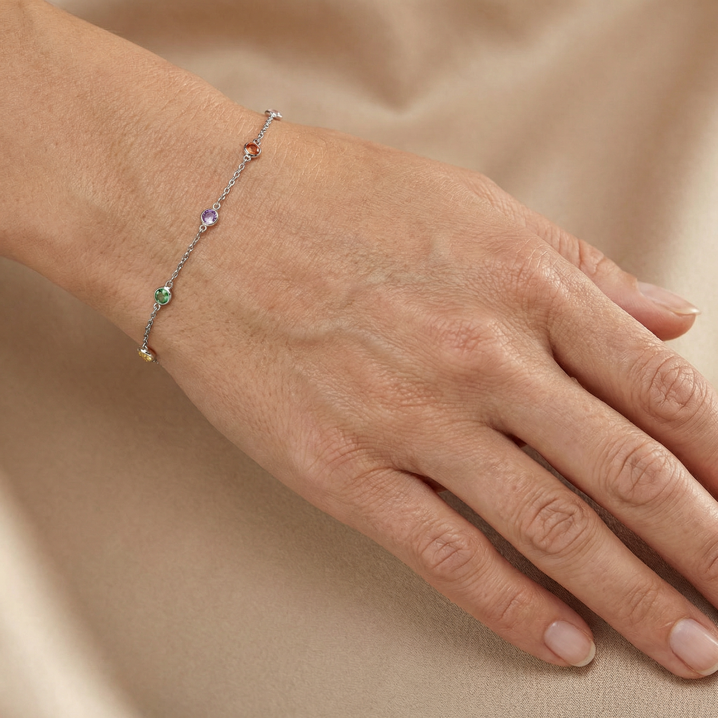 Armband 925er Silber Moonlight mit Zirkonia Multicolor silber · multicolor