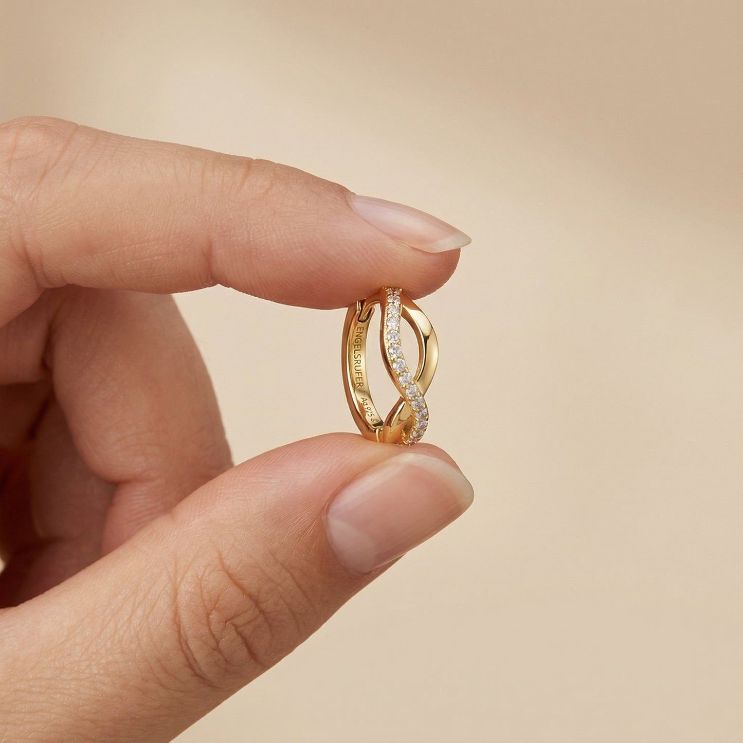 Creole 925er Silber Paradise Gold mit Zirkonia