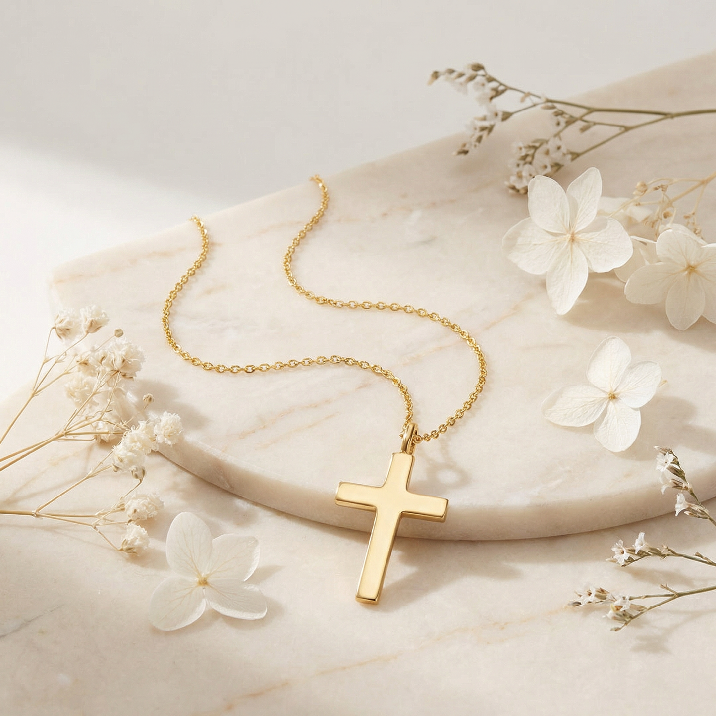 Halskette 925er Silber Kreuz Gold