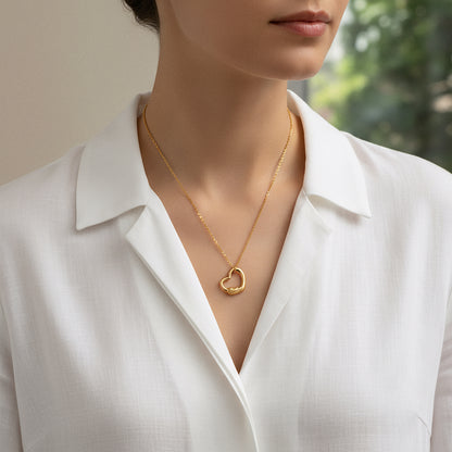 Halskette 925er Silber With Love Gold