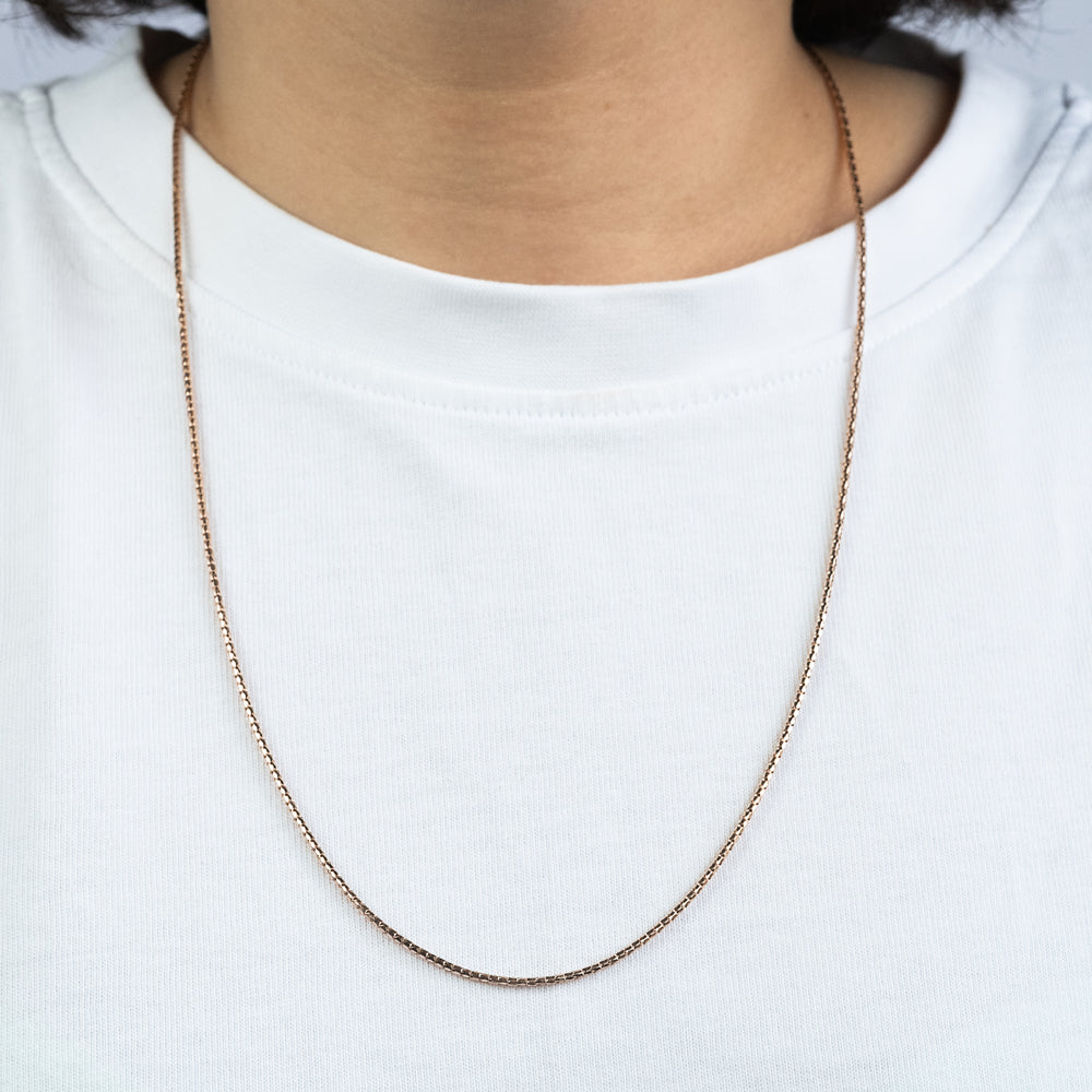 Koreanerkette 925er Silber Roségold