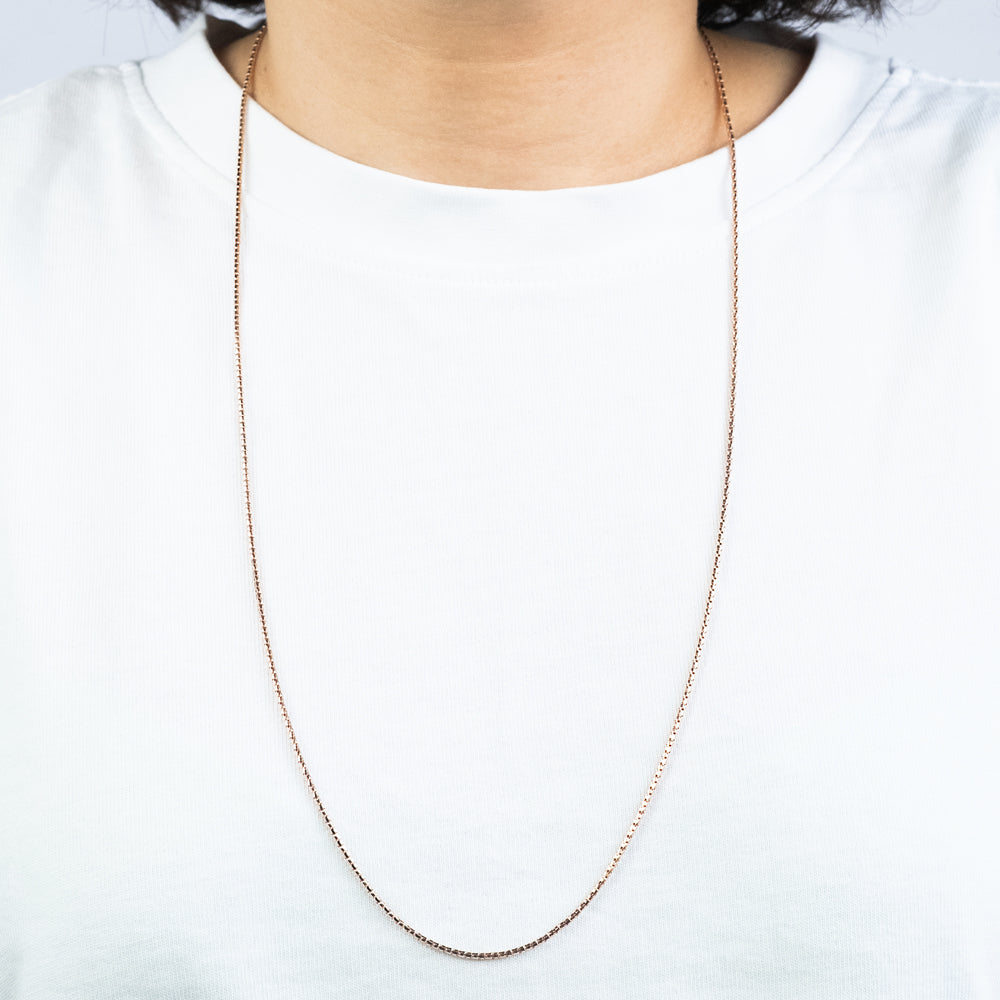 Koreanerkette 925er Silber Roségold