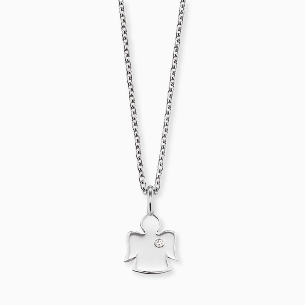 Engelsrufer girls' children's necklace guardian angel silver with zirconia