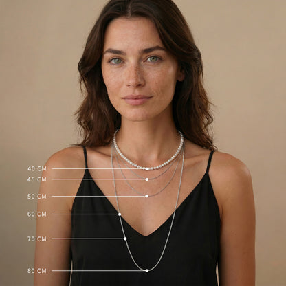 Halskette 925er Silber Paradise mit Kraftstein Blauer Achat