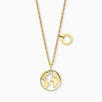 Grußkarte Ocean mit Halskette Edelstahl Gold