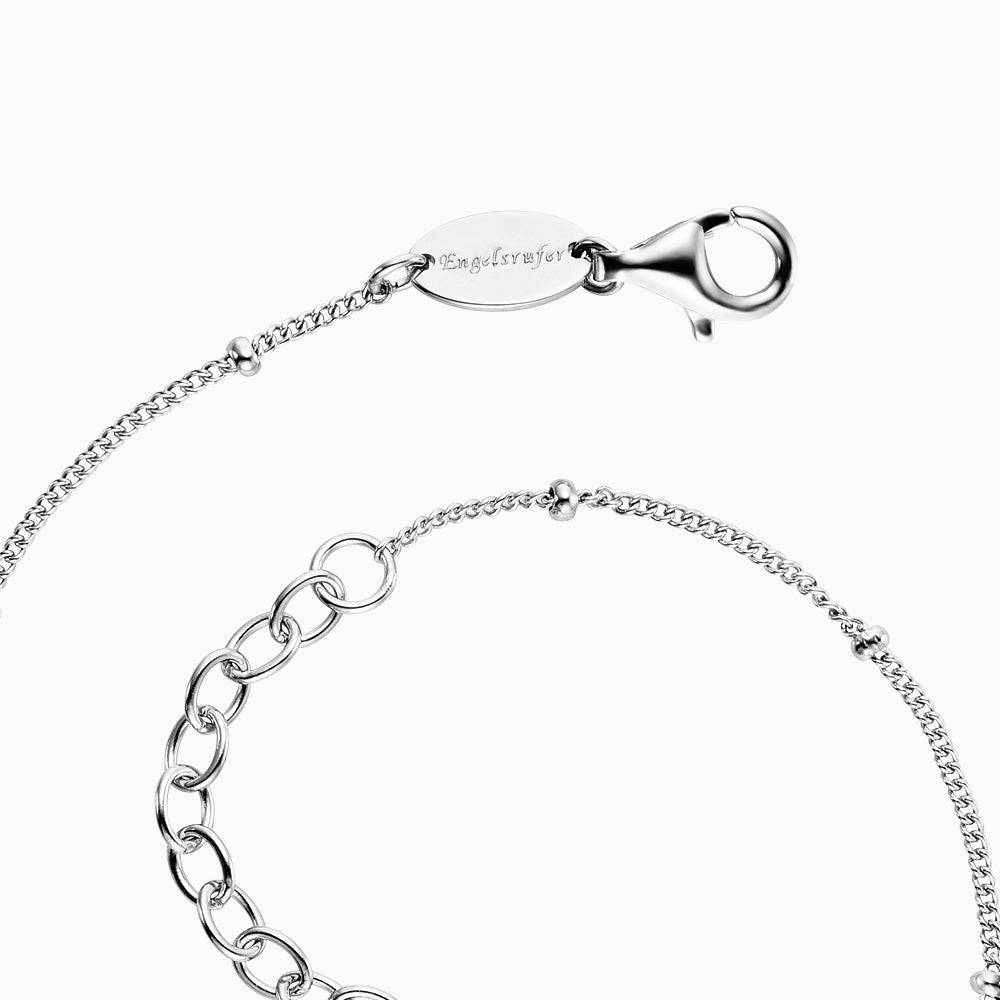 Engelsrufer Damen Armband Silber Herz mit Rosenquarz Stein