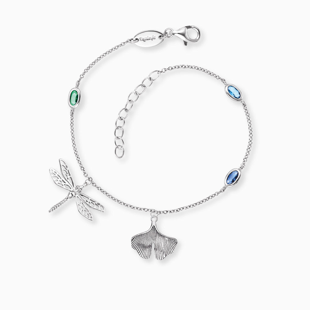 Engelsrufer women's bracelet Joynature with dragonflies and ginkgo pendant