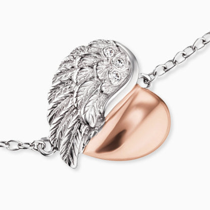 Engelsrufer bracelet silver symbol heart wings bicolor with zirconia