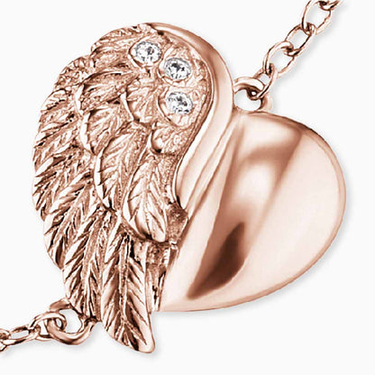 Engelsrufer women's bracelet heart and wing pendant with zirconia