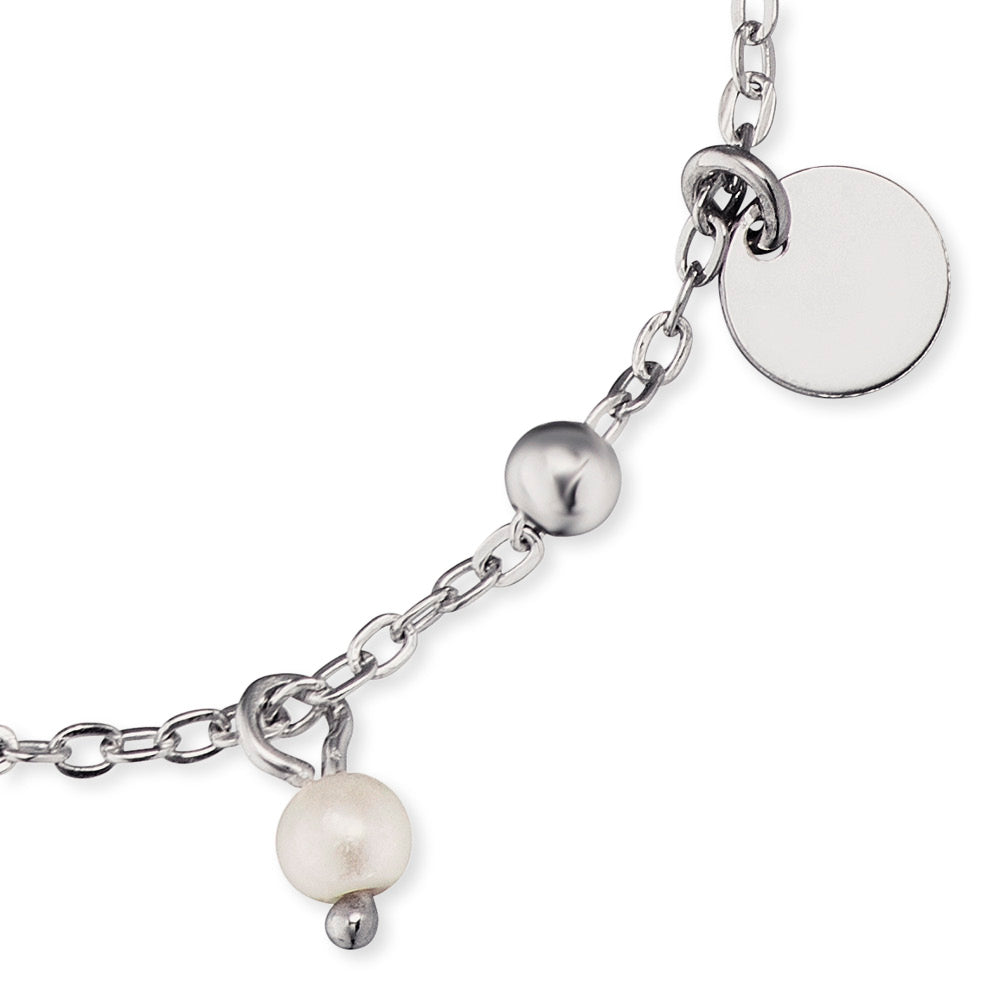 Engelsrufer bracelet silver with small shell pearl pendants