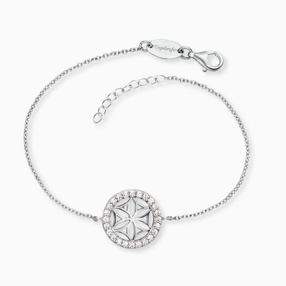 Lebensblume Halskette & Armband mit Zirkonia Steinen