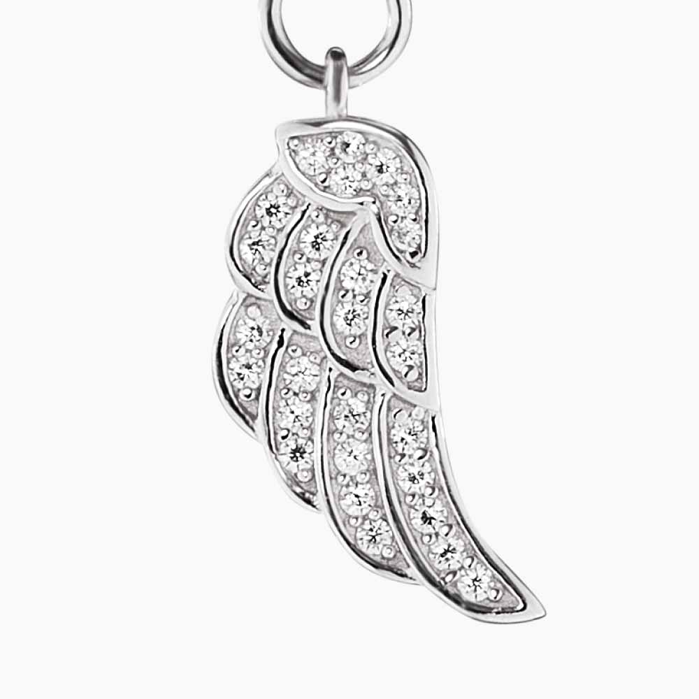 Engelsrufer silver charm wing symbol with zirconia stones
