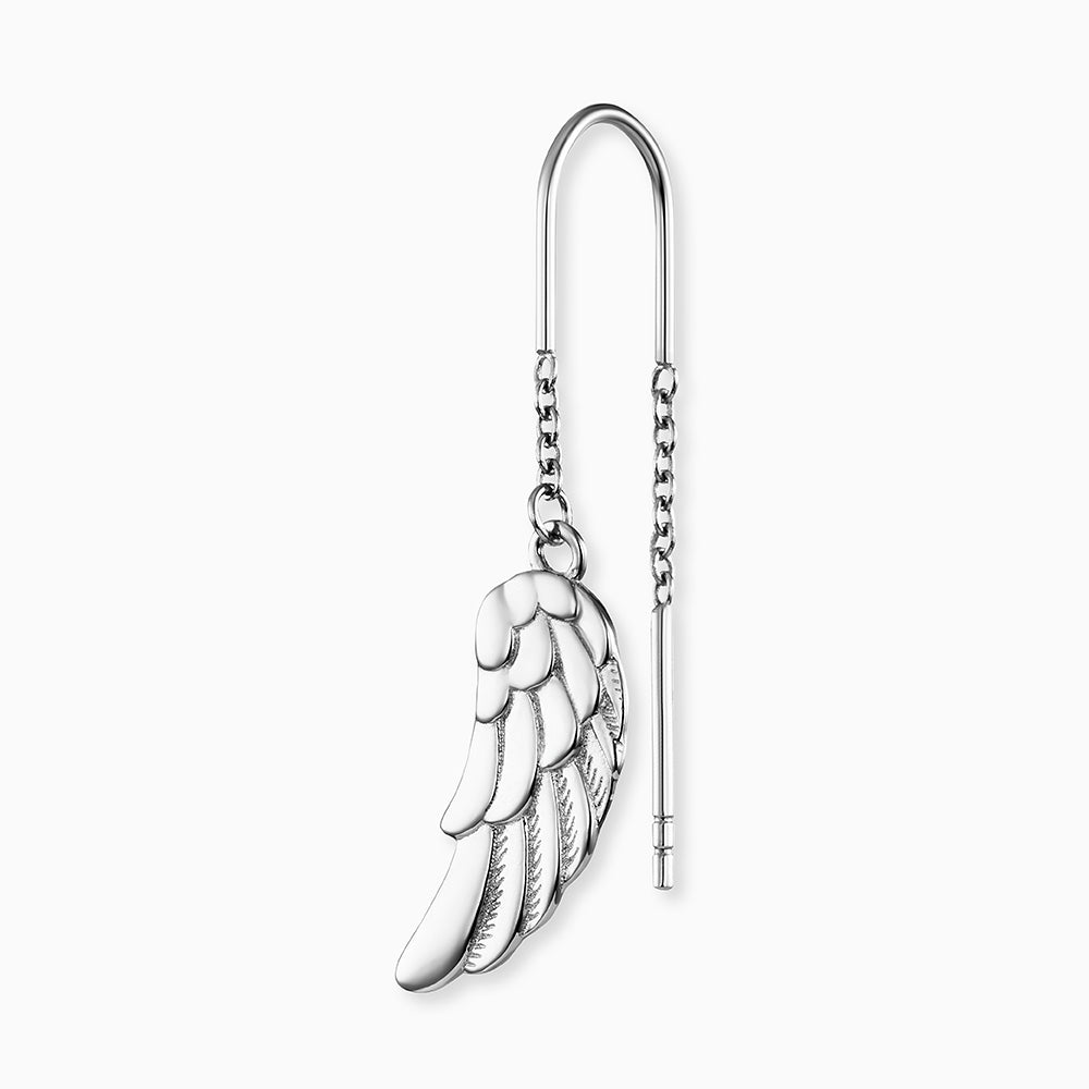 Engelsrufer women's earrings with feather in silver