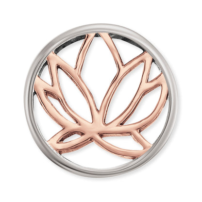 Engelsrufer ear studs lotus silver and rose gold with zirconia