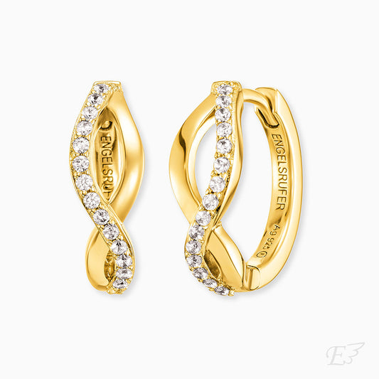 Engelsrufer hoop earrings silver gold-plated with zirconia Paradise