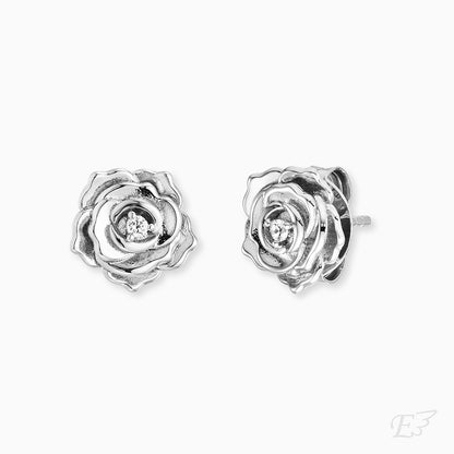 Engelsrufer Damenohrstecker Silber mit Rose