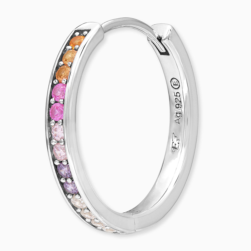 Engelsrufer Creole silver rainbow with zirconia multicolor