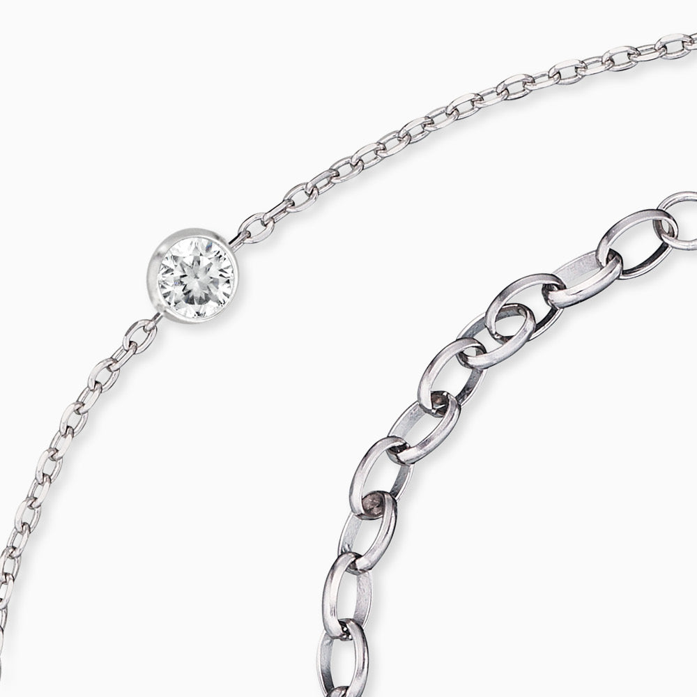 Engelsrufer anklet silver zirconia stones Moonlight