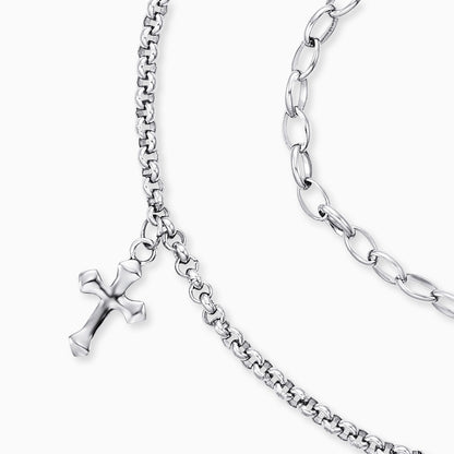 Engelsrufer women's anklet Faith, Love, Hope silver stainless steel