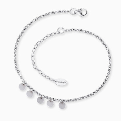 Engelsrufer women's anklet stainless steel 27 cm with small plates