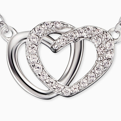 Set 2 heart silver with zirconia
