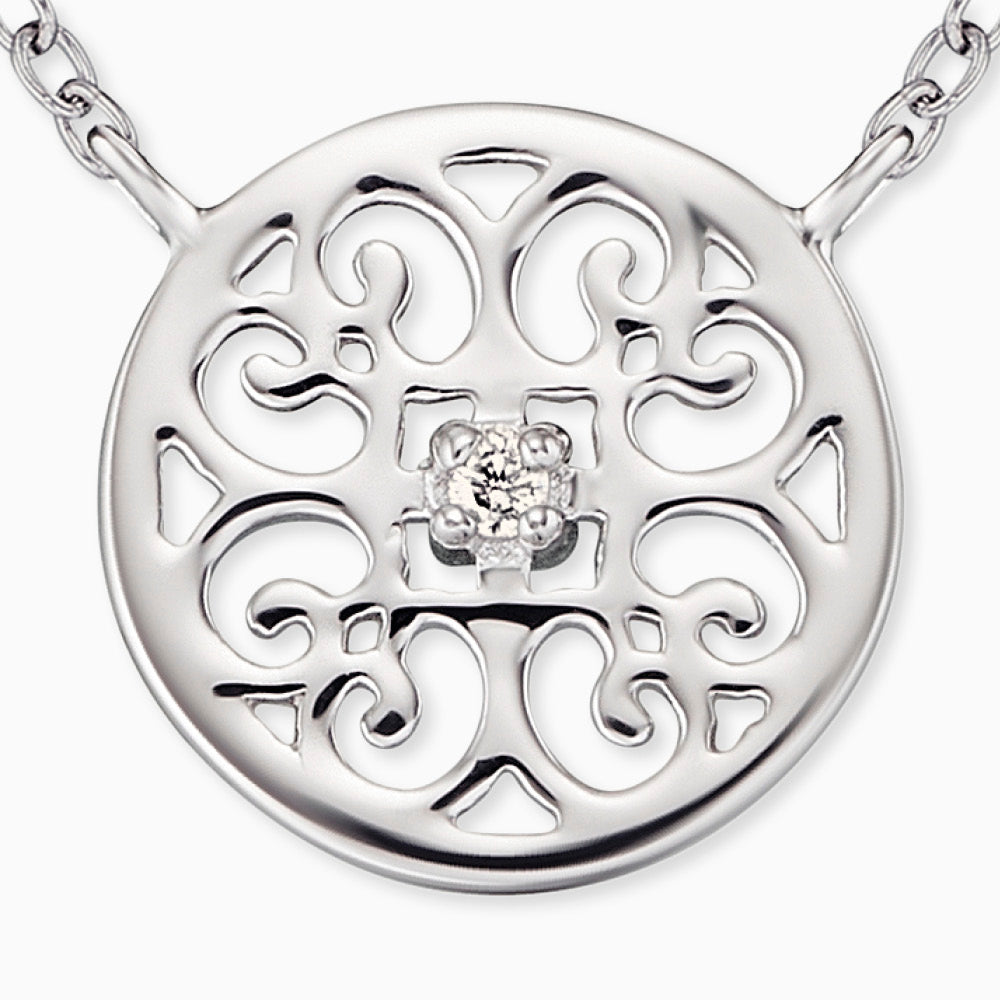 Set ornament silver with zirconia