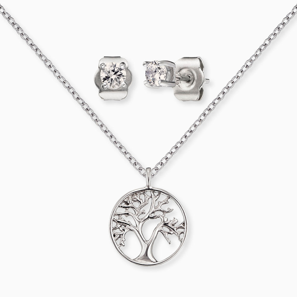 Set Tree of Life Silver with Zirconia