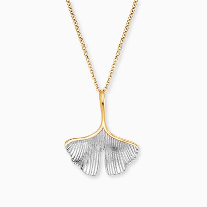 Engelsrufer Damen Kette mit Ginkgo Anhänger silber