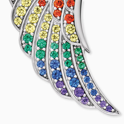 Engelsrufer Damen Silberkette Flügel mit Zirkonia multicolor