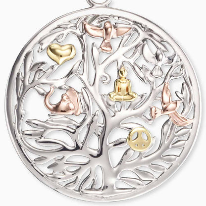 Engelsrufer women's tree of life pendant silver, gold, rose