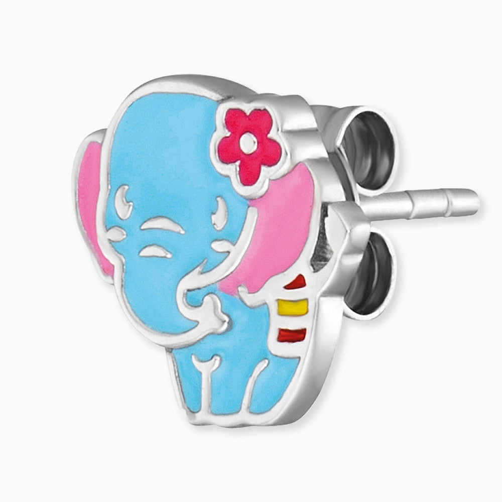 Engelsrufer children's earrings silver with blue elephant