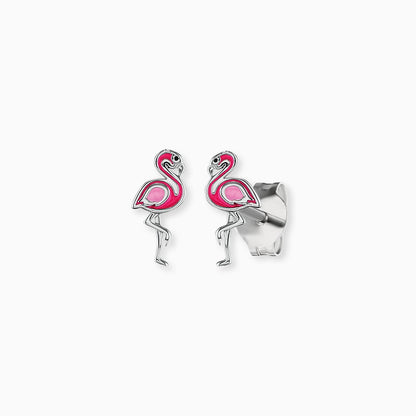 Engelsrufer children's earrings silver with pink flamingo