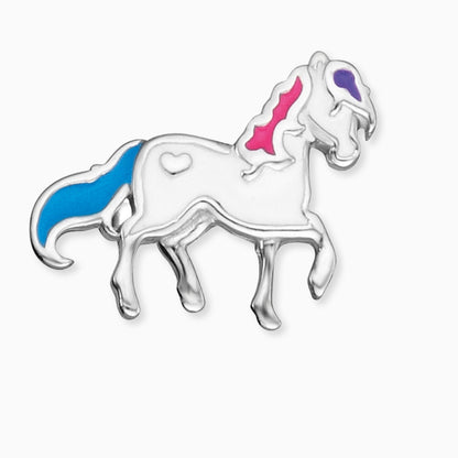 Engelsrufer children's earrings silver with white horse